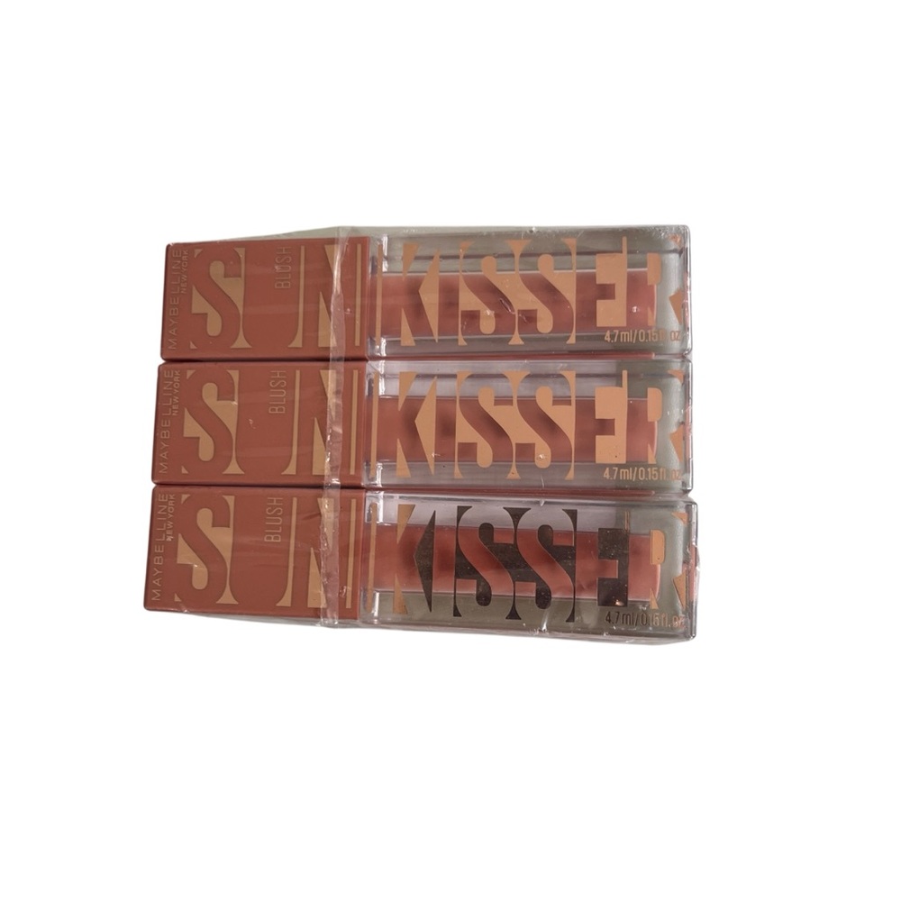NEW Maybelline Lot of 3 Sunkisser Blush 01 Downtown Rush .15 fl oz